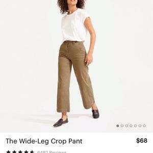 Everlane wide-leg crop pant in Ochre